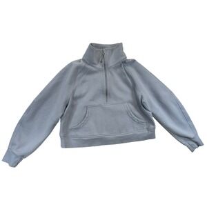 Lululemon Scuba Funnel Neck Half Zip Womens M/L Blue Pullover Sweatshirt